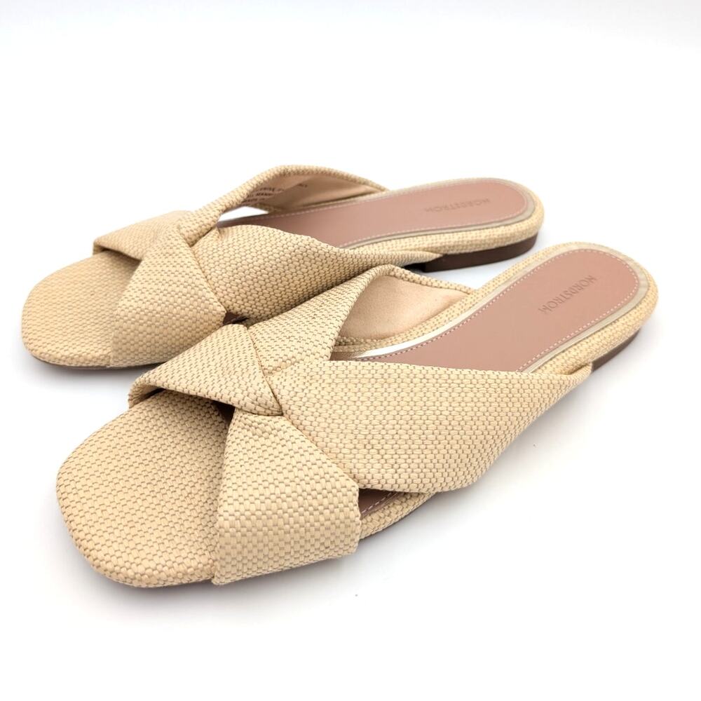 Nordstrom Cerise Weave Slide Sandal Women's Beige Size US11M EU42